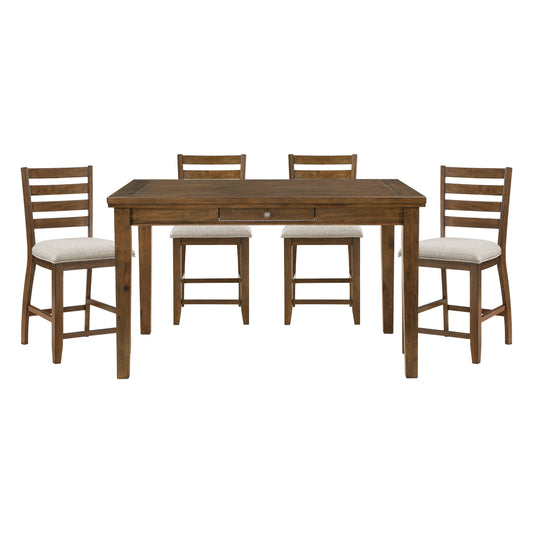 Tigard Cherry Counter Height 5-Piece Set