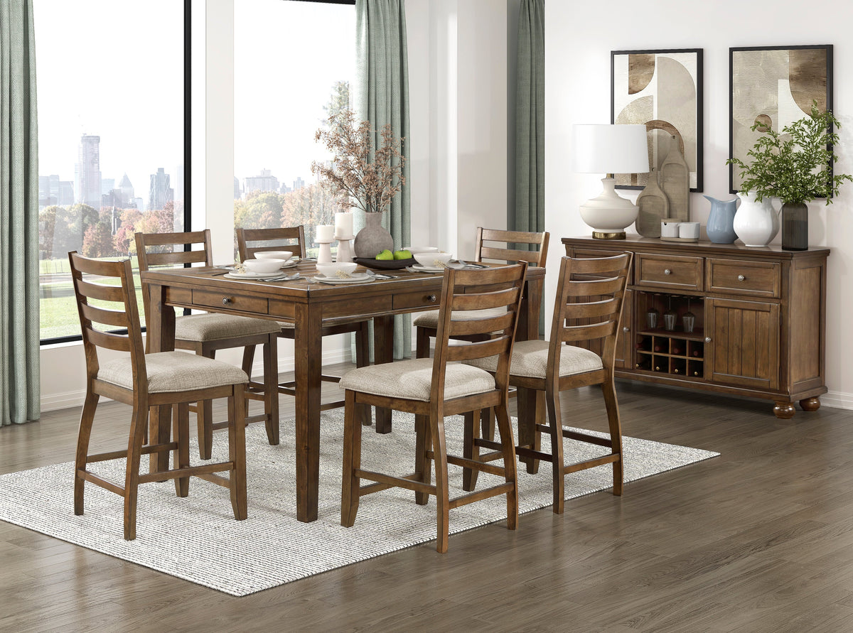 Tigard Cherry Counter Height 7-Piece Set