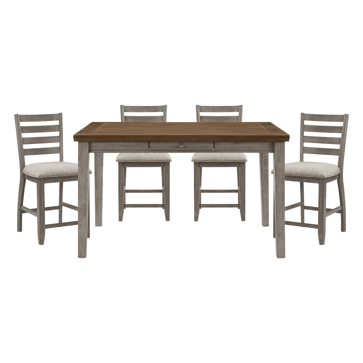 Tigard Gray Counter Height 5-Piece Set