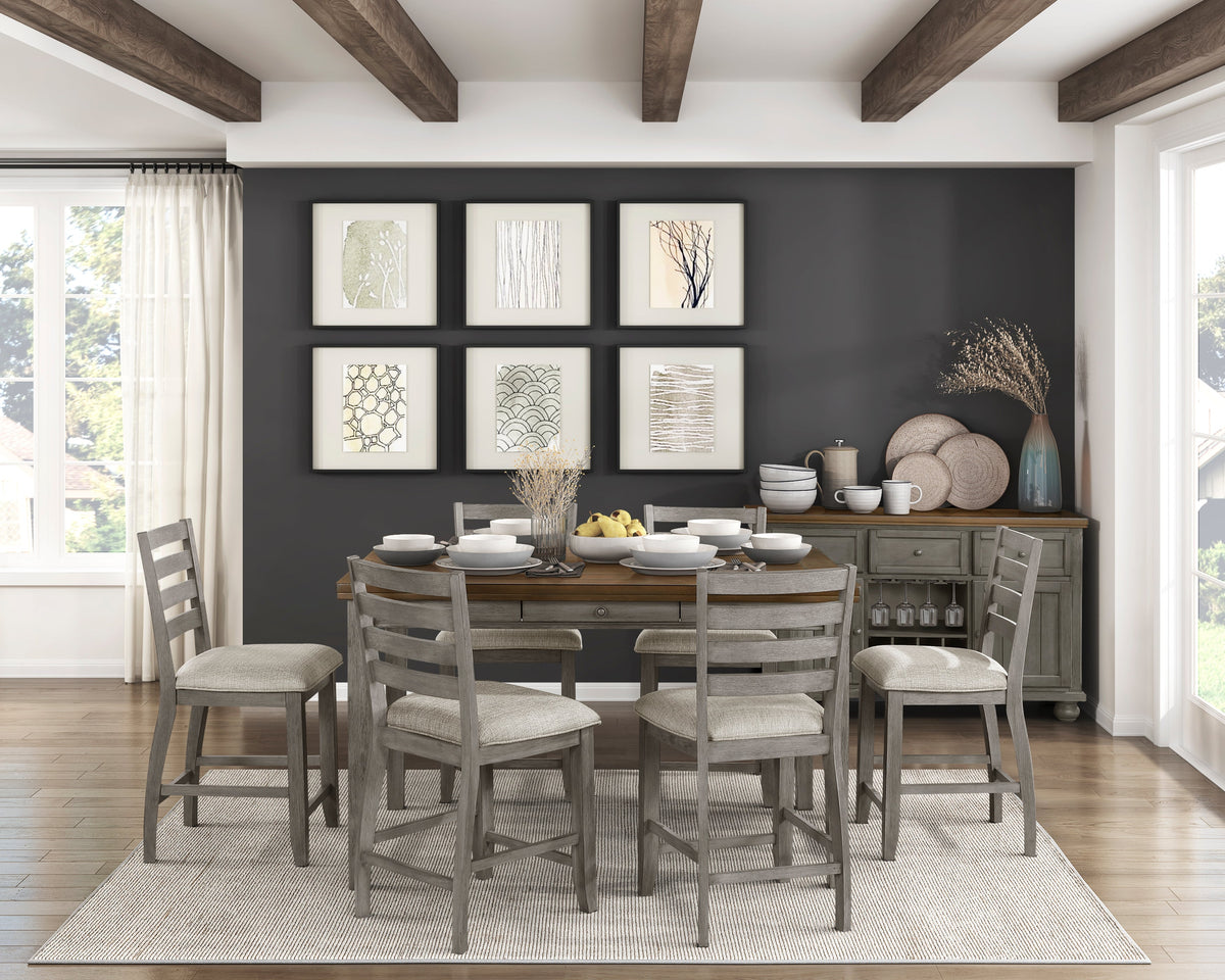 Tigard Gray Counter Height 7-Piece Set