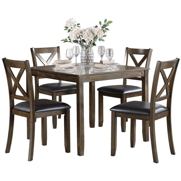 Homelegance Hazel 5838CH-5P charcoal brown five-piece dining set