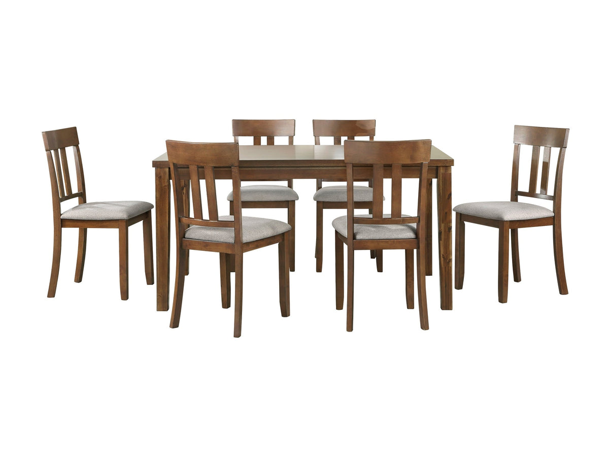 Prineville 5762 cherry dining table with six chairs
