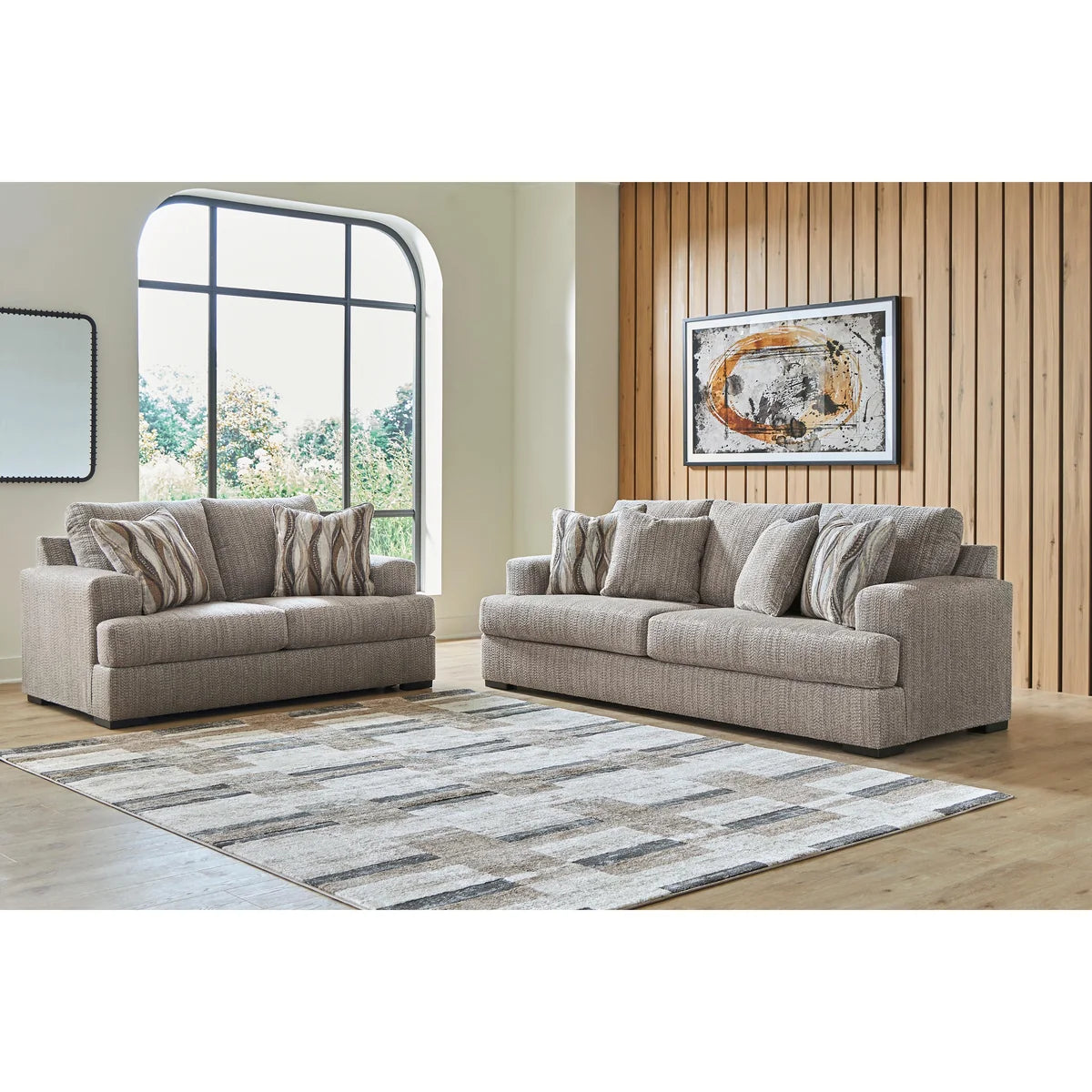 Ashley Lofwood Fossil sofa and loveseat set