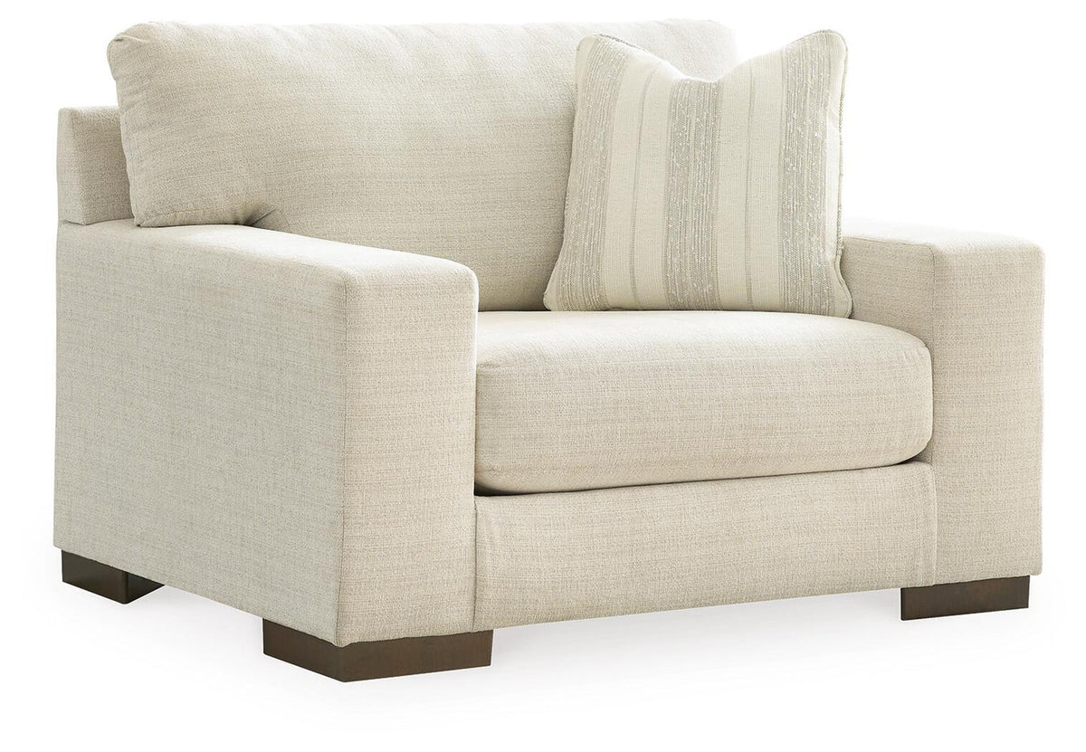 Maggie Birch chair and ottoman — product view 3