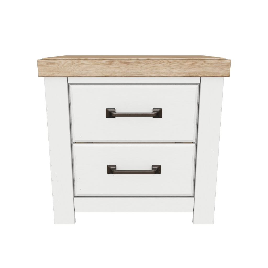 Savonport Nightstand — White/Brown — Ashley B4615-92 (nightstand only)