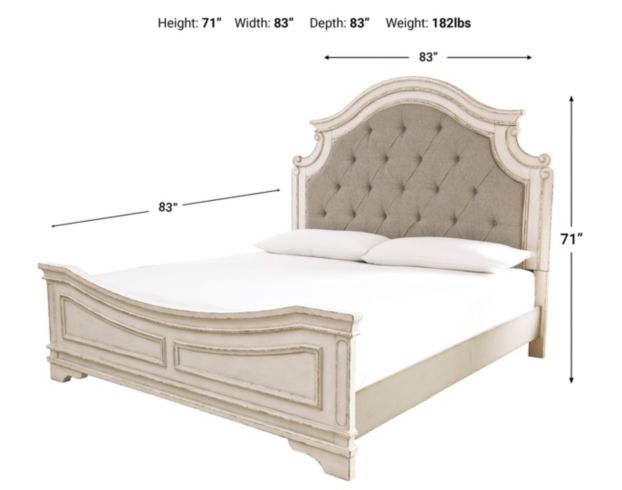 Ashley Realyn King upholstered panel bed