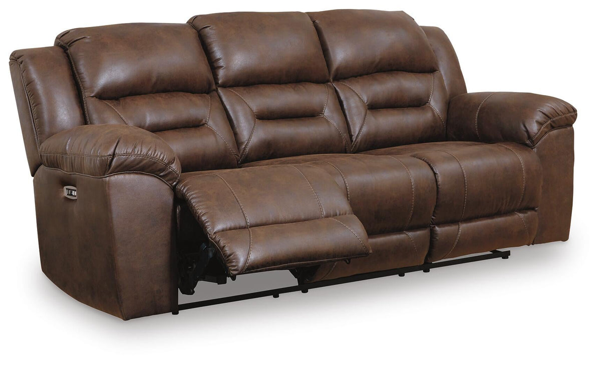Stoneland Chocolate power reclining sofa and loveseat