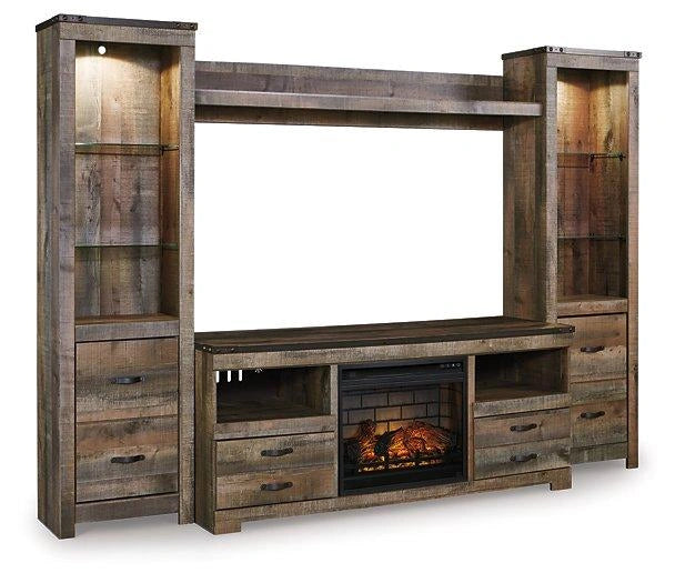 Ashley W446W8 electric fireplace package — view 1