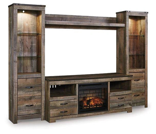 Ashley W446W8 electric fireplace package — view 1