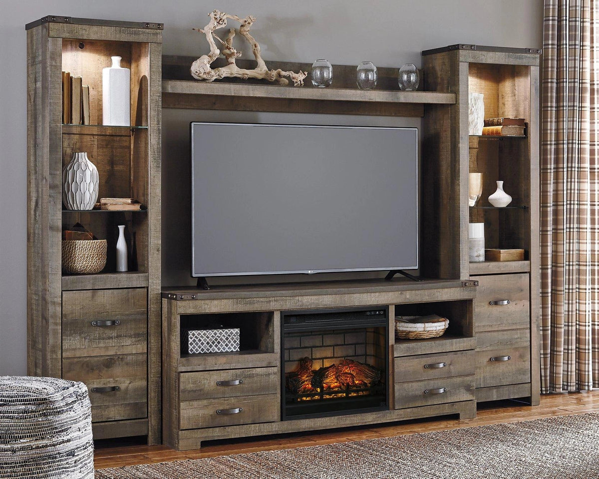 Ashley W446W8 electric fireplace package — view 2