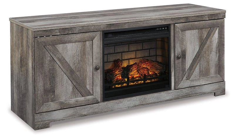 Wynnlow TV stand with electric fireplace — view 1