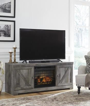 Wynnlow TV stand with electric fireplace — view 3